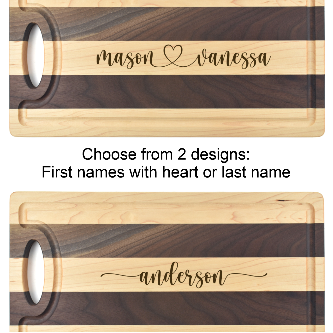 Multi-wood cutting/charcuterie board