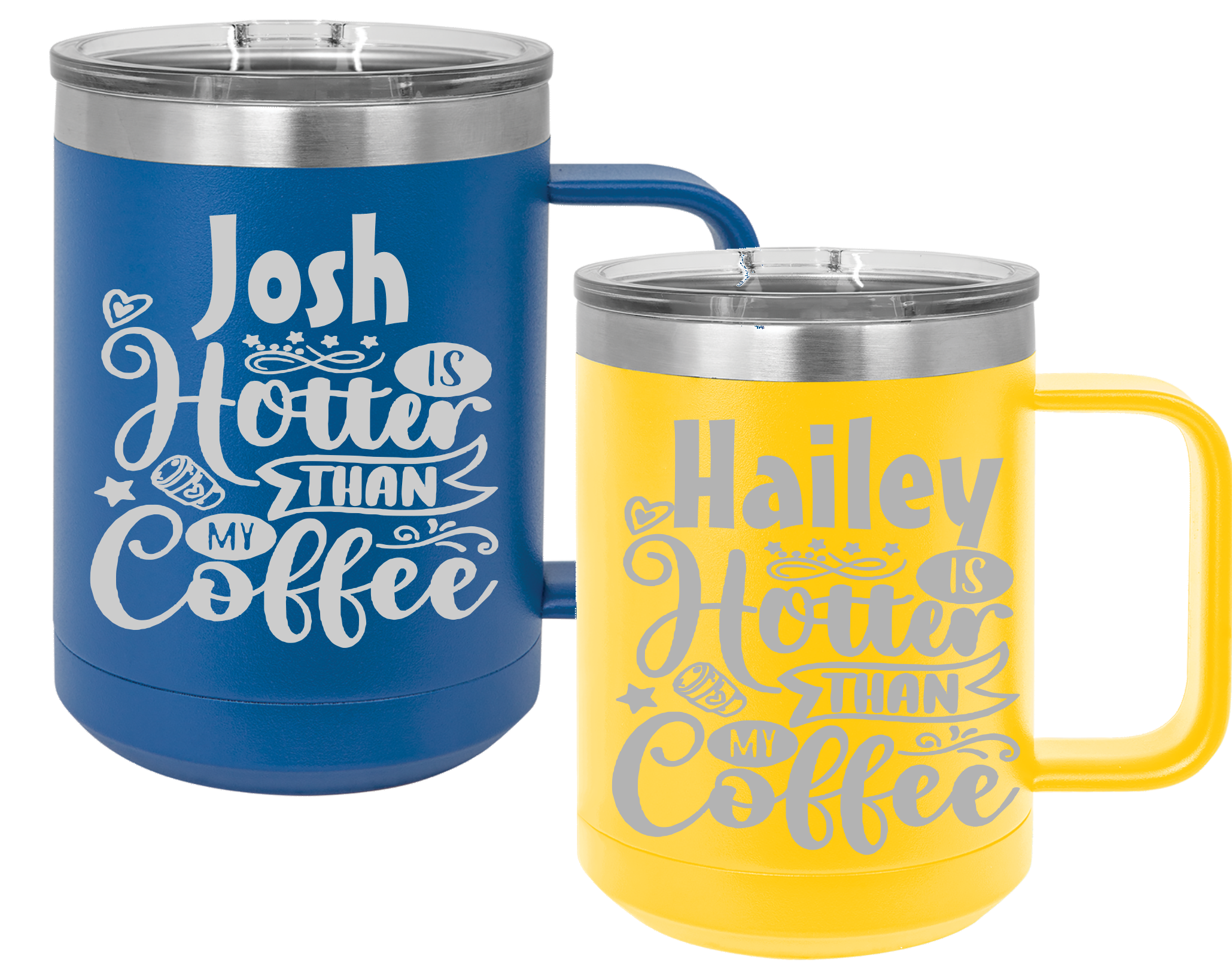 His and Her Hotter than Coffee Tumbler Set