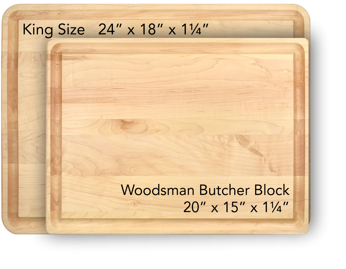 Woodsman & Kingsize Cutting Boards-Choose your wood and design