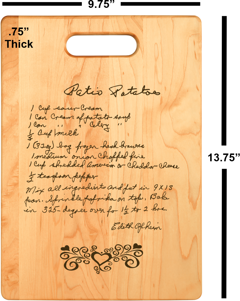 Treasured Recipe Cutting Board