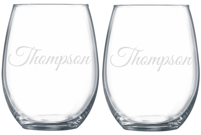 Monogram Wine Glass