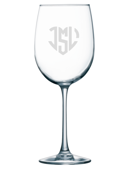 Monogram Wine Glass