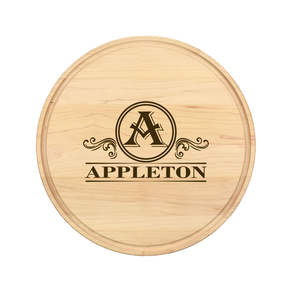 Round Hardwood Cutting Board-Choose your wood and design