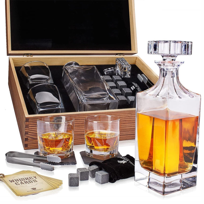 Premium Square Decanter Set -- Choose Your Design