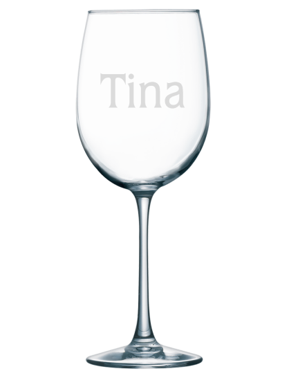 Monogram Wine Glass