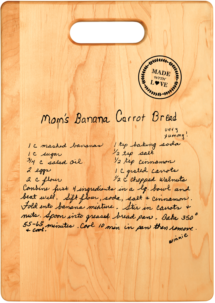 Treasured Recipe Cutting Board