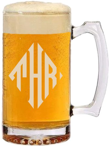 Beer Lover: Monogram - 26oz Mug or 16oz Pint